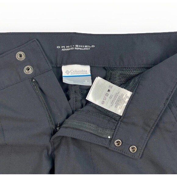 Columbia Omni Shield Pants Womens Size 6 Short Black Hiking Gorpcore Outdoors - Picture 4 of 10